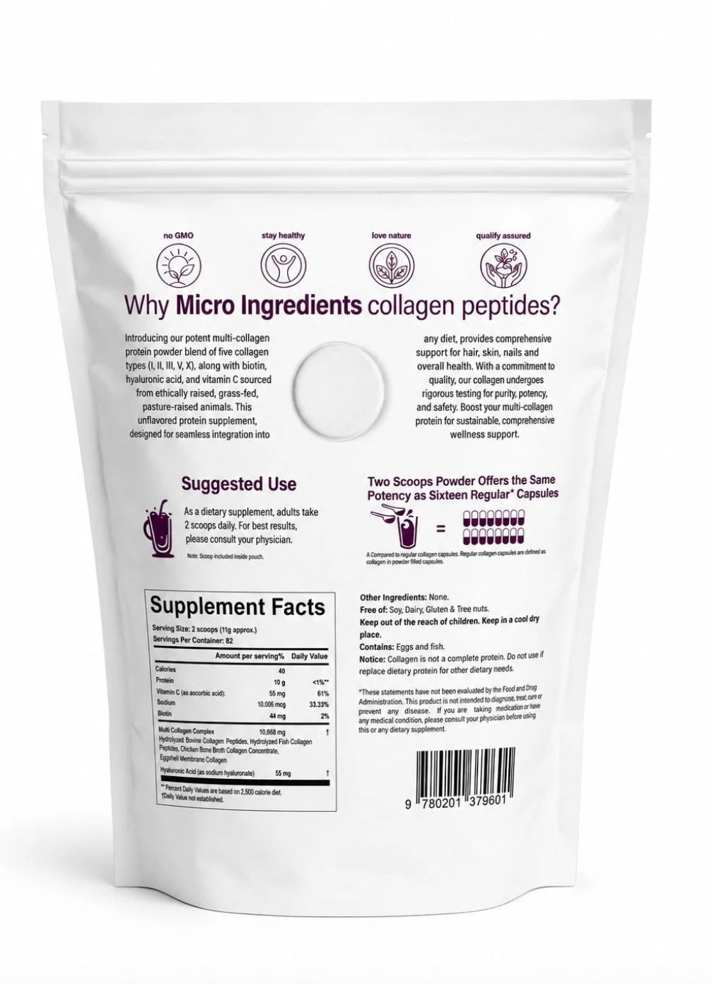 Multicollagen Peptides — Colágeno 454 gr