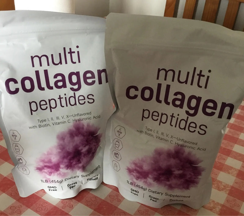 Dos bolsas de Multi Collagen Peptides recibidas por un comprador